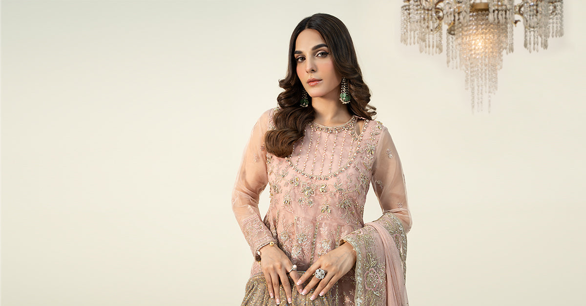 Maria b | Formal Wears | SF-W24-16 - Pakistani Designer Dress - by Maria B | Type: Formal - 100% Original at Saira Sultan
