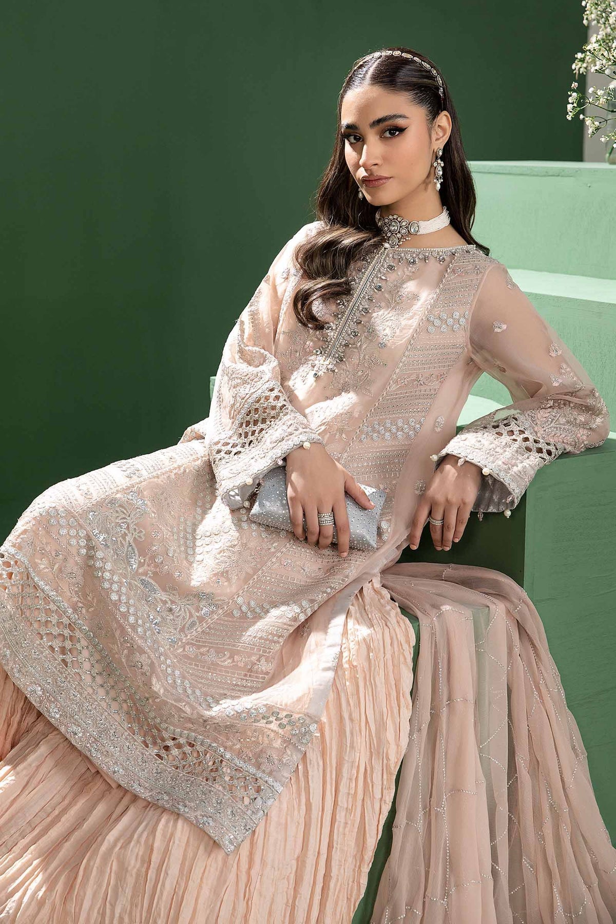 Maria b | Formal Wears | SF-W24-18 - Pakistani Designer Dress - by Maria B | Type: Formal - 100% Original at Saira Sultan