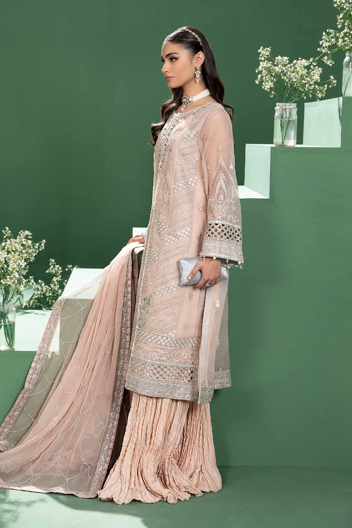 Maria b | Formal Wears | SF-W24-18 - Pakistani Designer Dress - by Maria B | Type: Formal - 100% Original at Saira Sultan