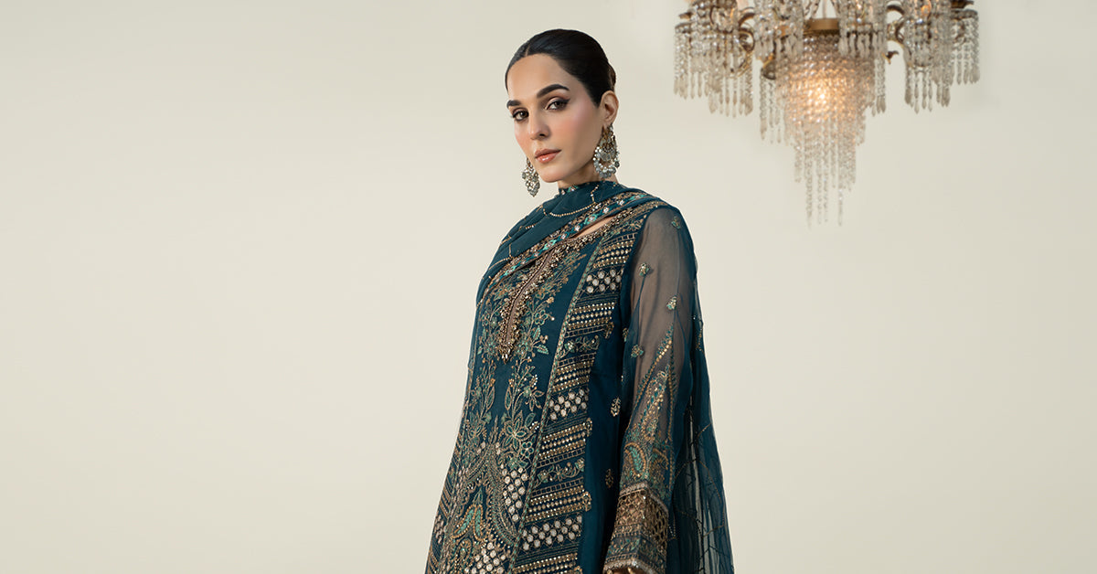 Maria b | Formal Wears | SF-W24-18 - Pakistani Designer Dress - by Maria B | Type: Formal - 100% Original at Saira Sultan