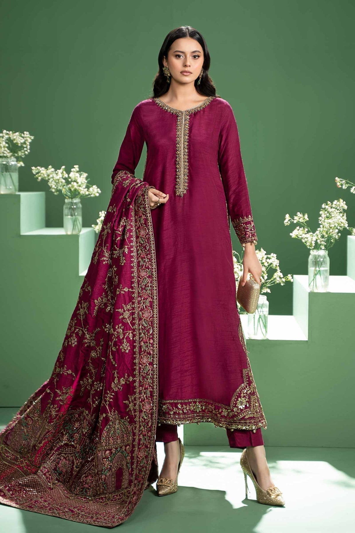 Maria b | Formal Wears | SF-W24-20 - Pakistani Designer Dress - by Maria B | Type: Formal - 100% Original at Saira Sultan