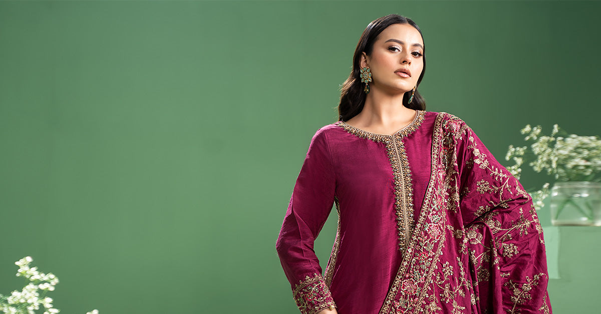 Maria b | Formal Wears | SF-W24-20 - Pakistani Designer Dress - by Maria B | Type: Formal - 100% Original at Saira Sultan