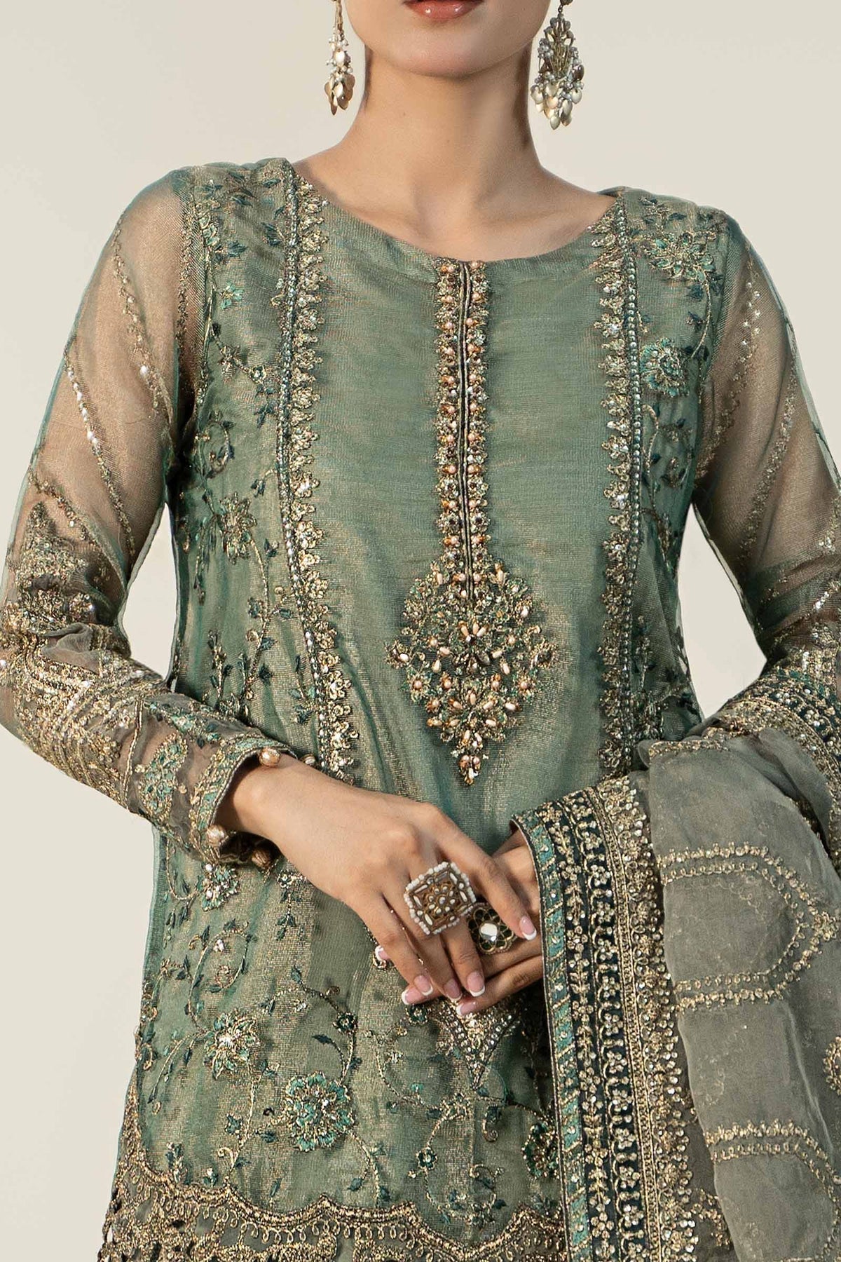 Maria B | Formal Wears | SF-W24-24 - Pakistani Designer Dress - by Maria B | Type: Formal - 100% Original at Saira Sultan