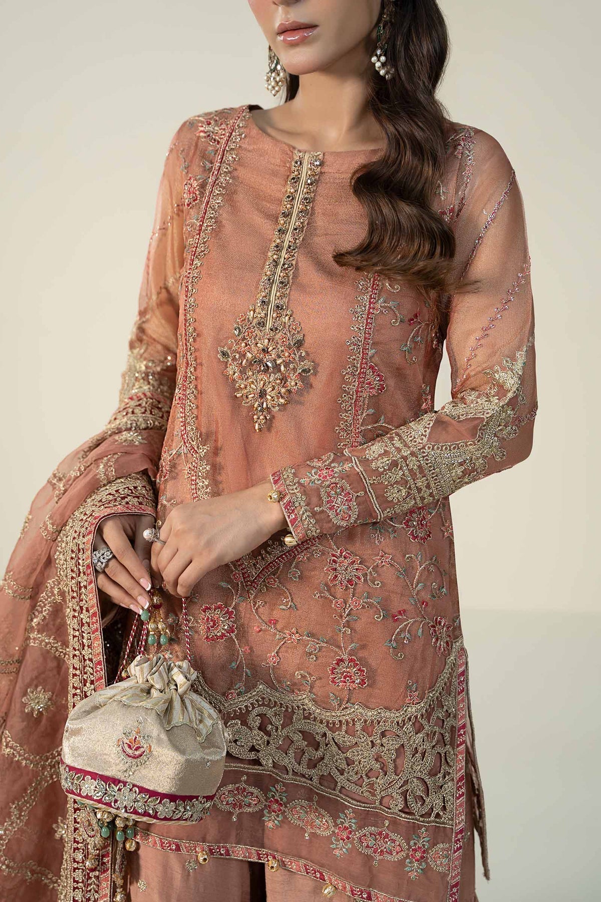 Maria B | Formal Wears | SF-W24-24 - Pakistani Designer Dress - by Maria B | Type: Formal - 100% Original at Saira Sultan