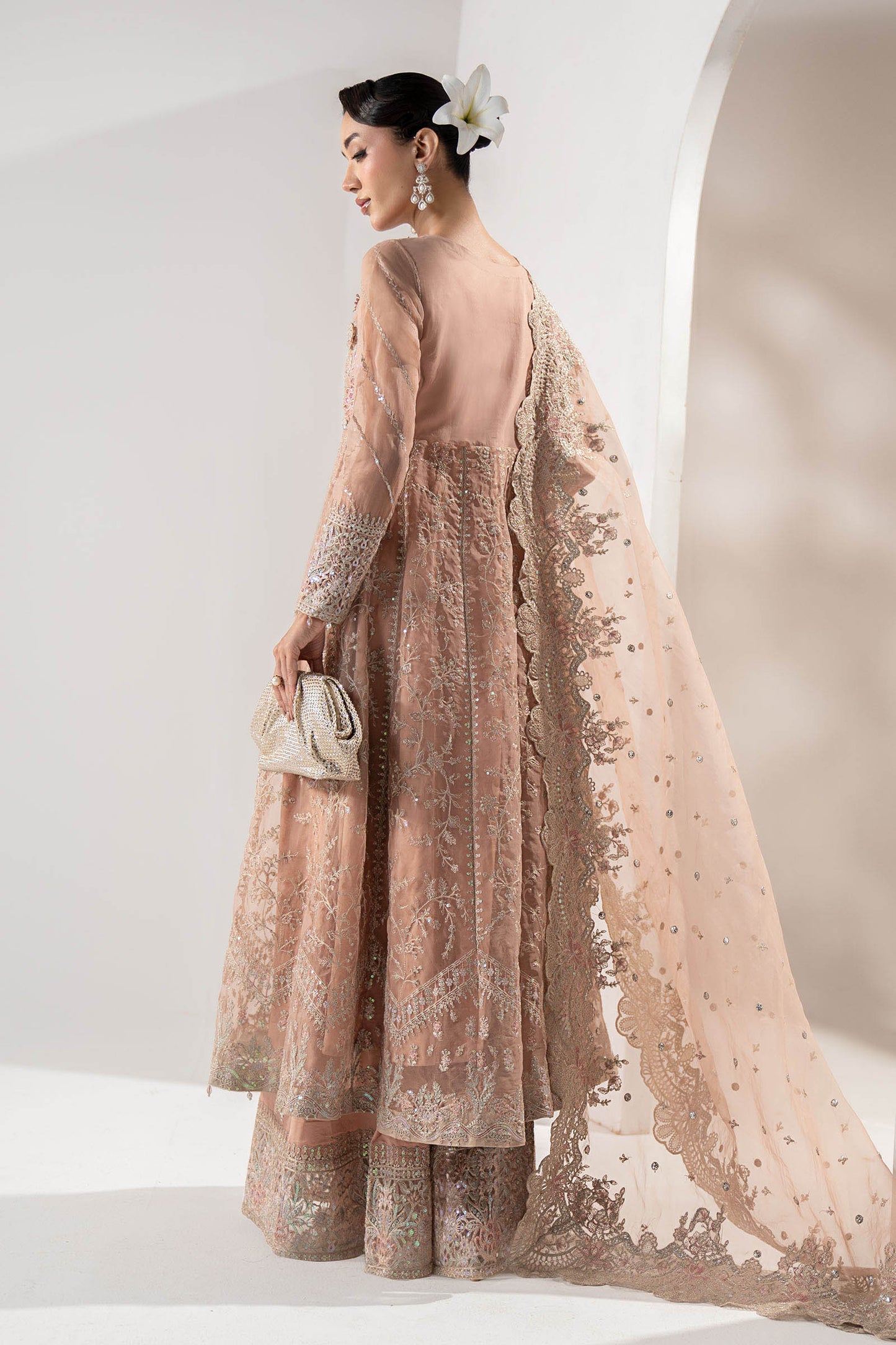 Maria B | Pre Fall Dresses | 3 Piece Embroidered Organza Suit ZS - Pakistani Designer Dress - by Maria B - Type : Ladies Clothes - 100% Original at Saira Sultan