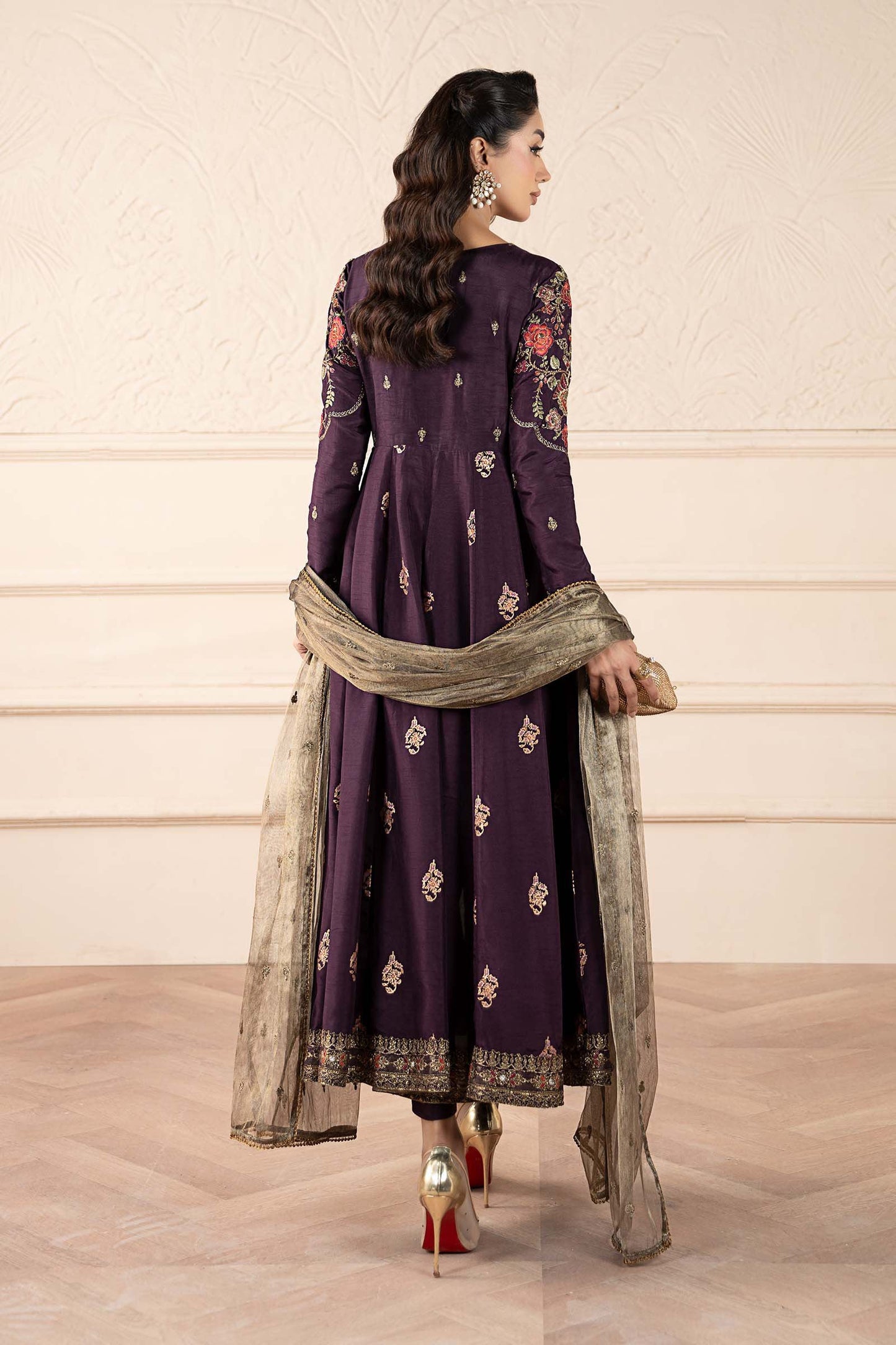 Maria B | Pre fall Dresses | SF-W25-94 P - Pakistani Designer Dress - by Maria B - Type : Ladies Clothes - 100% Original at Saira Sultan