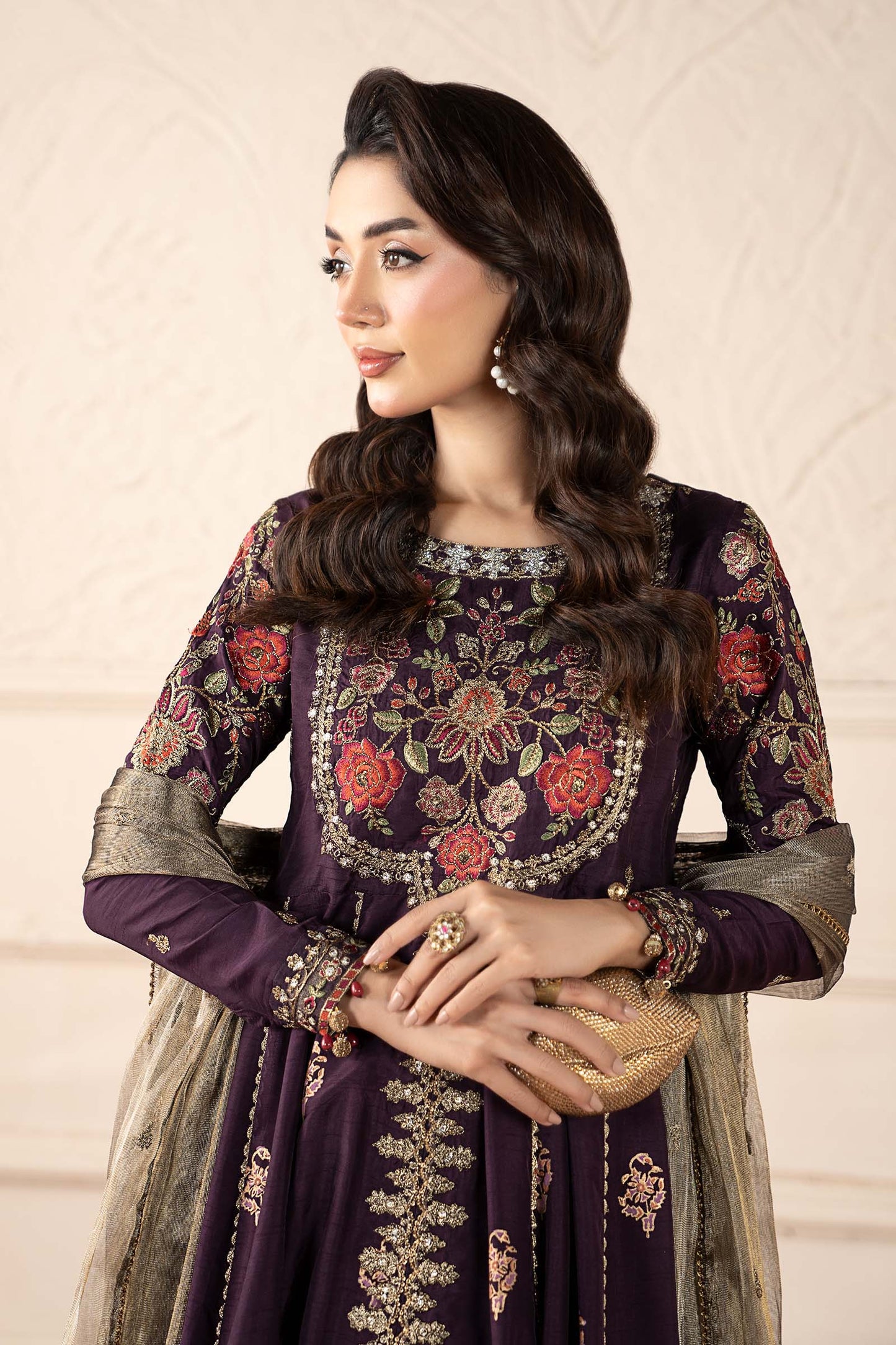 Maria B | Pre fall Dresses | SF-W25-94 P - Pakistani Designer Dress - by Maria B - Type : Ladies Clothes - 100% Original at Saira Sultan