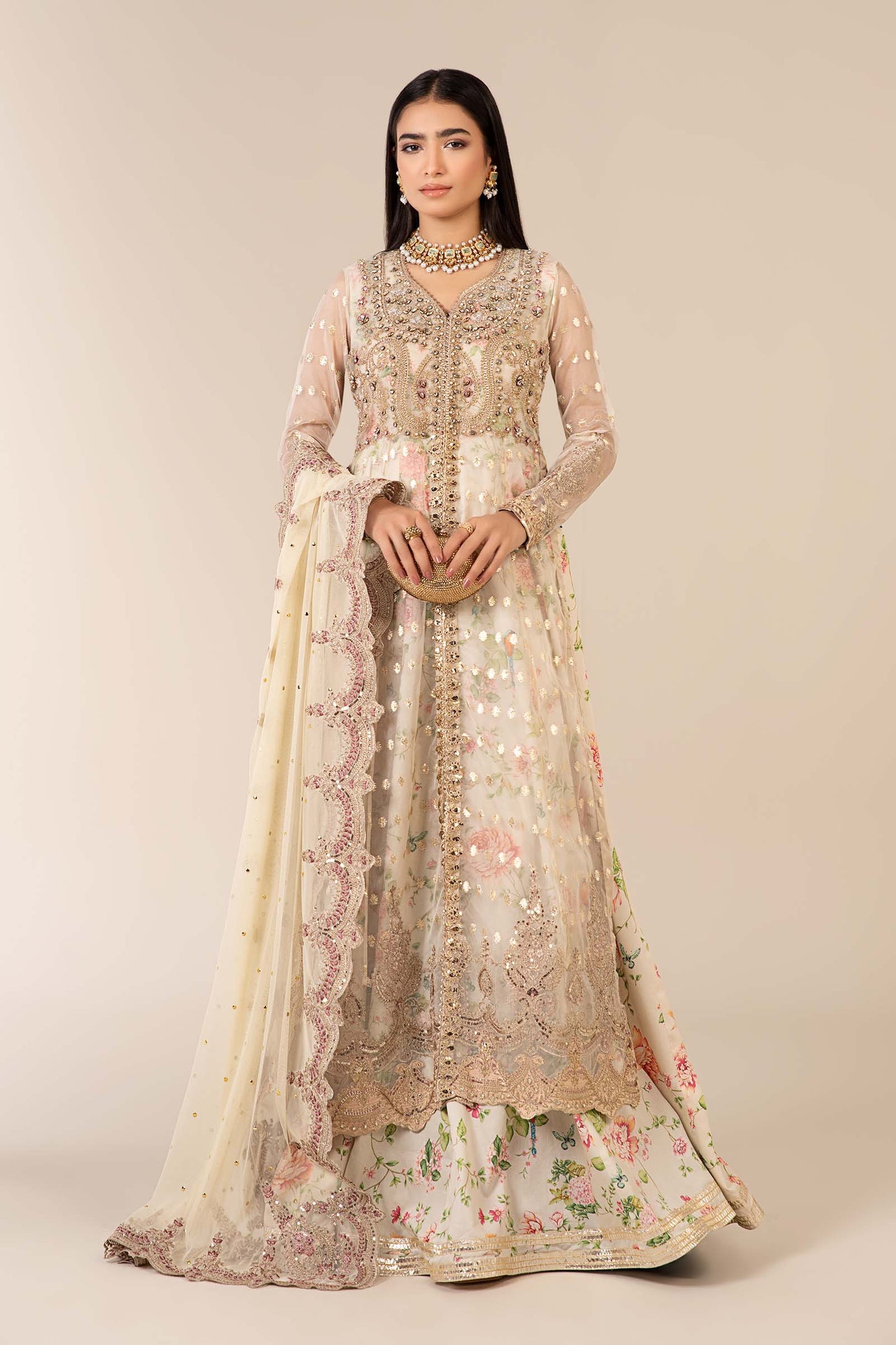 Maria B | Formal Wears | SF-EF25-37 XS Off White Organza
