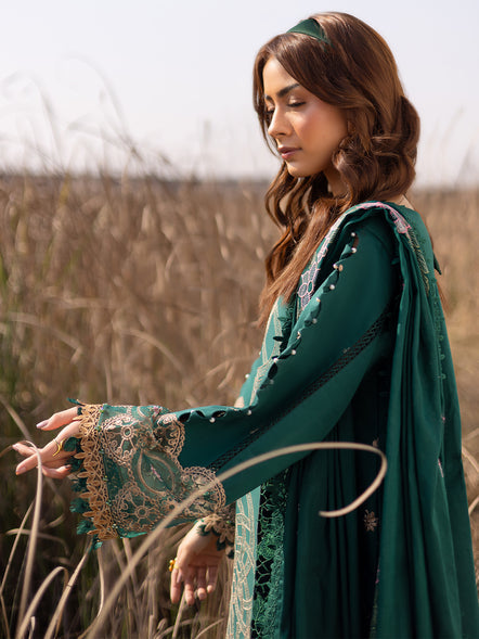 Parishay | Shangrila Summer Edit 25 | SHG - 03 XL Teal Green Lawn