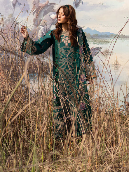 Parishay | Shangrila Summer Edit 25 | SHG - 03 L Teal Green Lawn