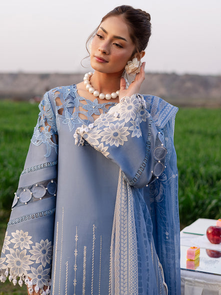Parishay | Shangrila Summer Edit 25 | SHG - 10 M Blue Gray Lawn