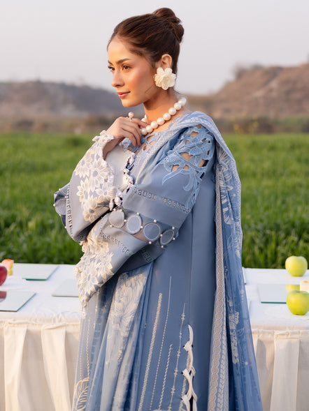 Parishay | Shangrila Summer Edit 25 | SHG - 10 XL Blue Gray Lawn