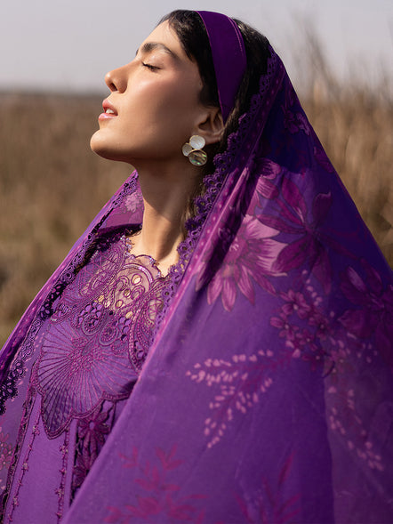 Parishay | Shangrila Summer Edit 25 | SHG - 11 Custom Size Dark Purple Lawn