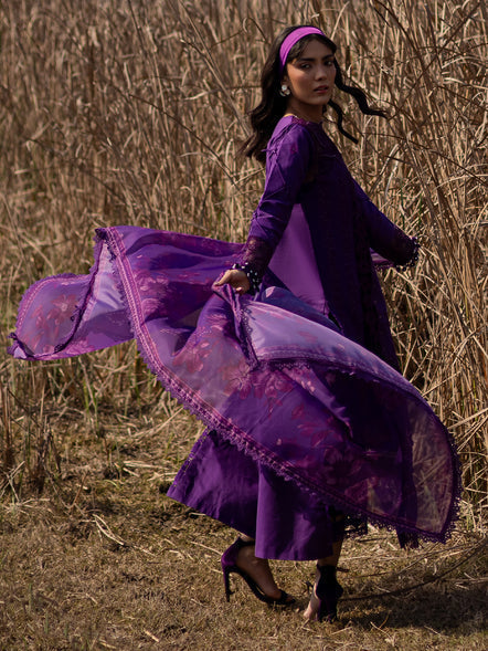 Parishay | Shangrila Summer Edit 25 | SHG - 11 XL Dark Purple Lawn