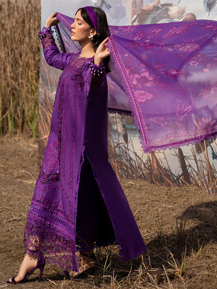 Parishay | Shangrila Summer Edit 25 | SHG - 11 L Dark Purple Lawn