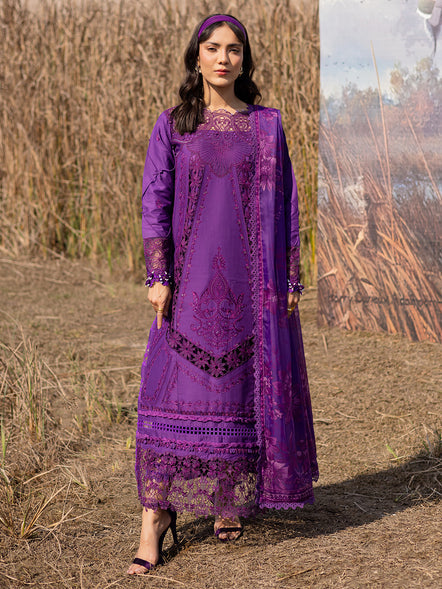 Parishay | Shangrila Summer Edit 25 | SHG - 11 XS Dark Purple Lawn