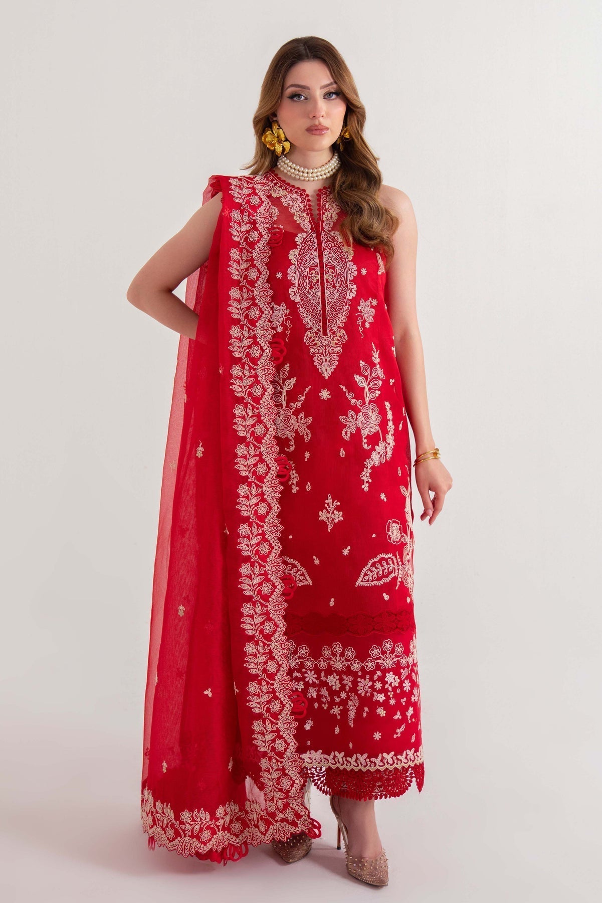 Sable Vogue | Luxury Lawn 25 | SL-02-25-V2 XS Red Lawn