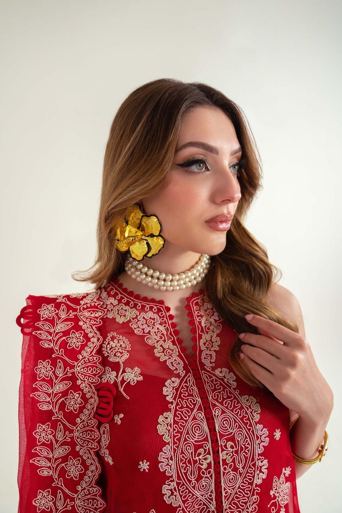 Sable Vogue | Luxury Lawn 25 | SL-02-25-V2 XL Red Lawn