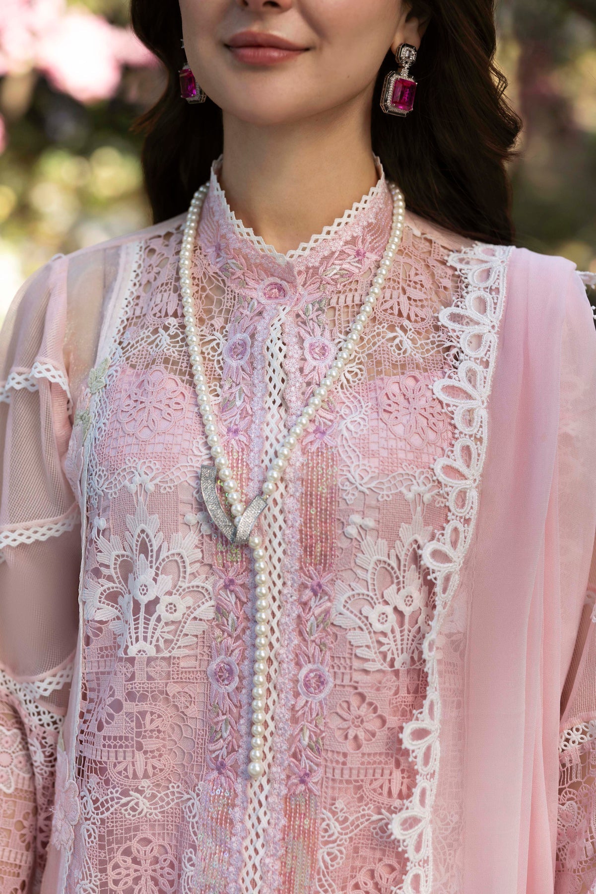 Sable Vogue | Luxury Formal 25 | SL-07-25-V1 M Pink Net