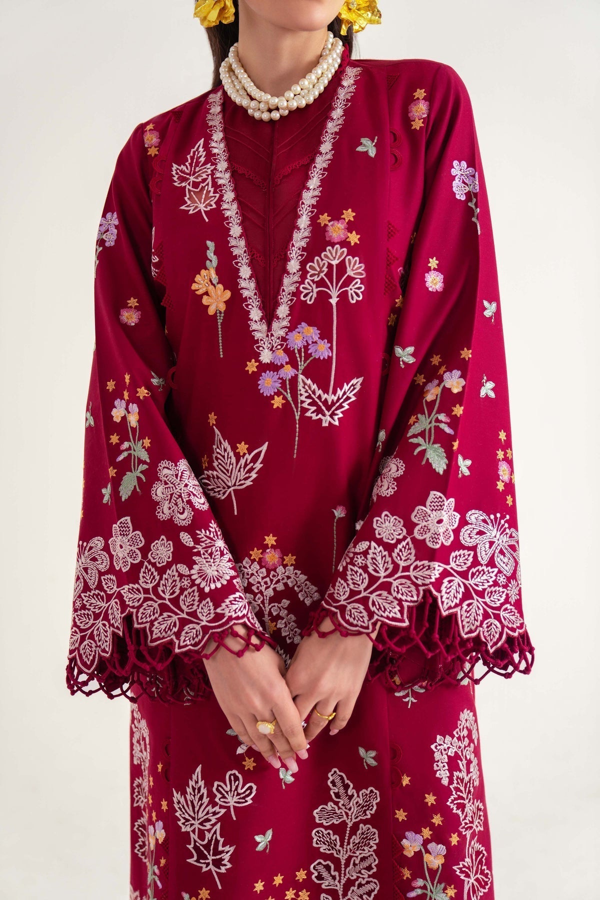 Sable Vogue | Luxury Lawn 25 | SL-08-25-V2 S Haute Red Lawn