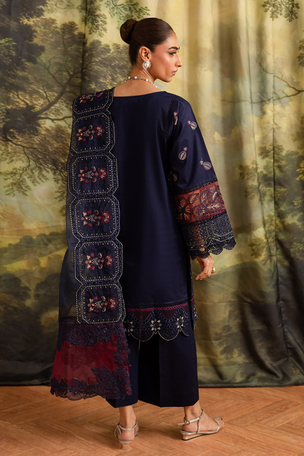 Marjjan | Guzel Lawn | SMC 205-A (Blue) - Pakistani Designer Dress - by Marjjan - Type : Ladies Clothes - 100% Original at Saira Sultan