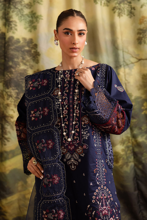 Marjjan | Guzel Lawn | SMC 205-A (Blue) - Pakistani Designer Dress - by Marjjan - Type : Ladies Clothes - 100% Original at Saira Sultan