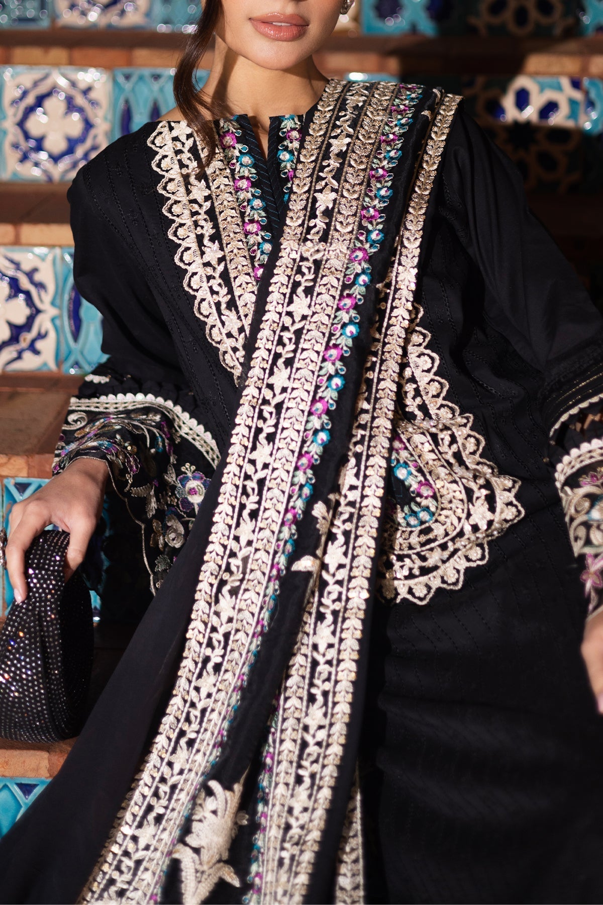 Imrozia Premium | Naya Luxury Eid Edit |SP-53 LAMIA M Black Lawn