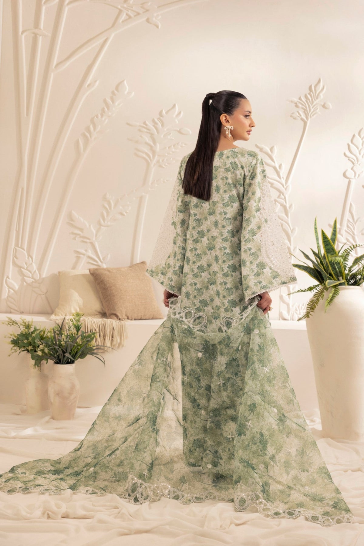 Mohagni | Tulip 25 | SPL-05 S Mint Silk lawn
