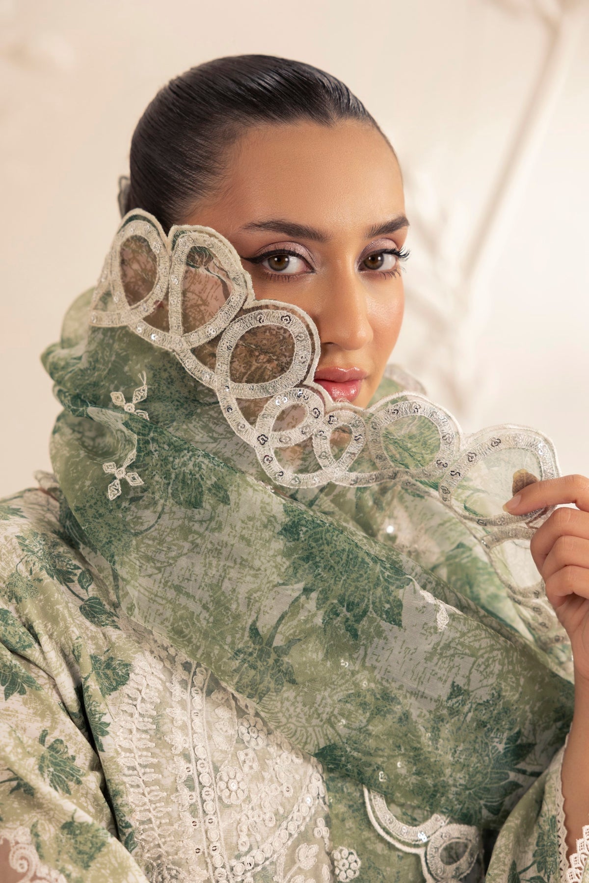 Mohagni | Tulip 25 | SPL-05 M Mint Silk lawn