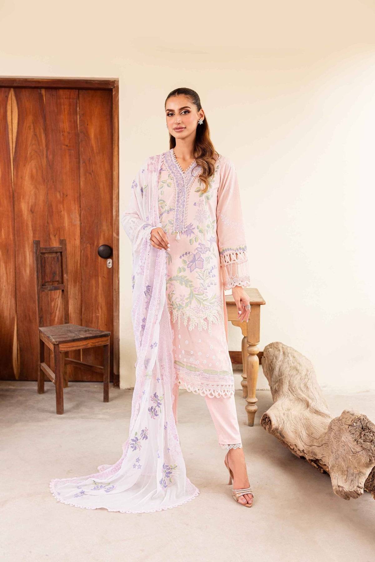 Sable Vogue | Shiree Lawn 24 | Rose Garden - Pakistani Designer Dress - by Sable Vogue | Type: Luxury - 100% Original at Saira Sultan