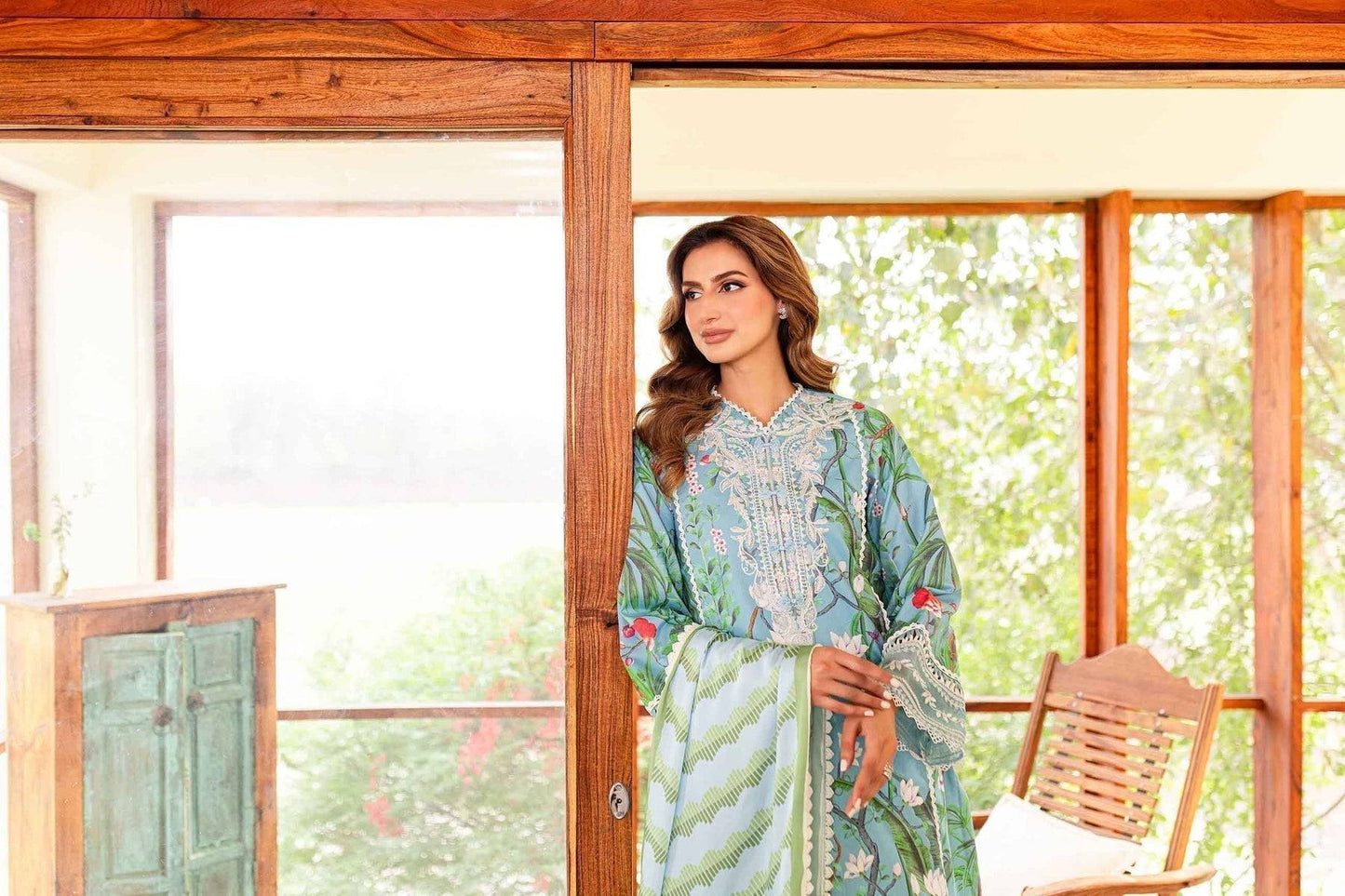 Sable Vogue | Shiree Lawn 24 | Flower Of Paradise - Pakistani Designer Dress - by Sable Vogue | Type: Luxury - 100% Original at Saira Sultan