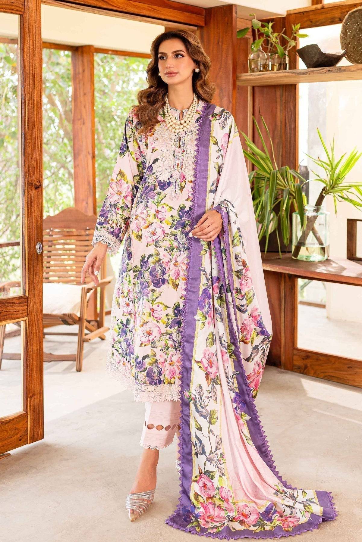 Sable Vogue | Shiree Lawn 24 | Pink Gardenia - Pakistani Designer Dress - by Sable Vogue | Type: Luxury - 100% Original at Saira Sultan