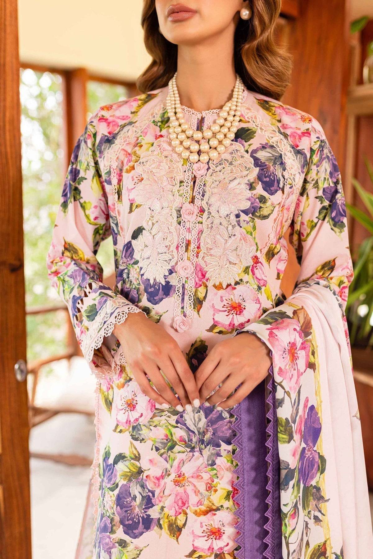 Sable Vogue | Shiree Lawn 24 | Pink Gardenia - Pakistani Designer Dress - by Sable Vogue | Type: Luxury - 100% Original at Saira Sultan