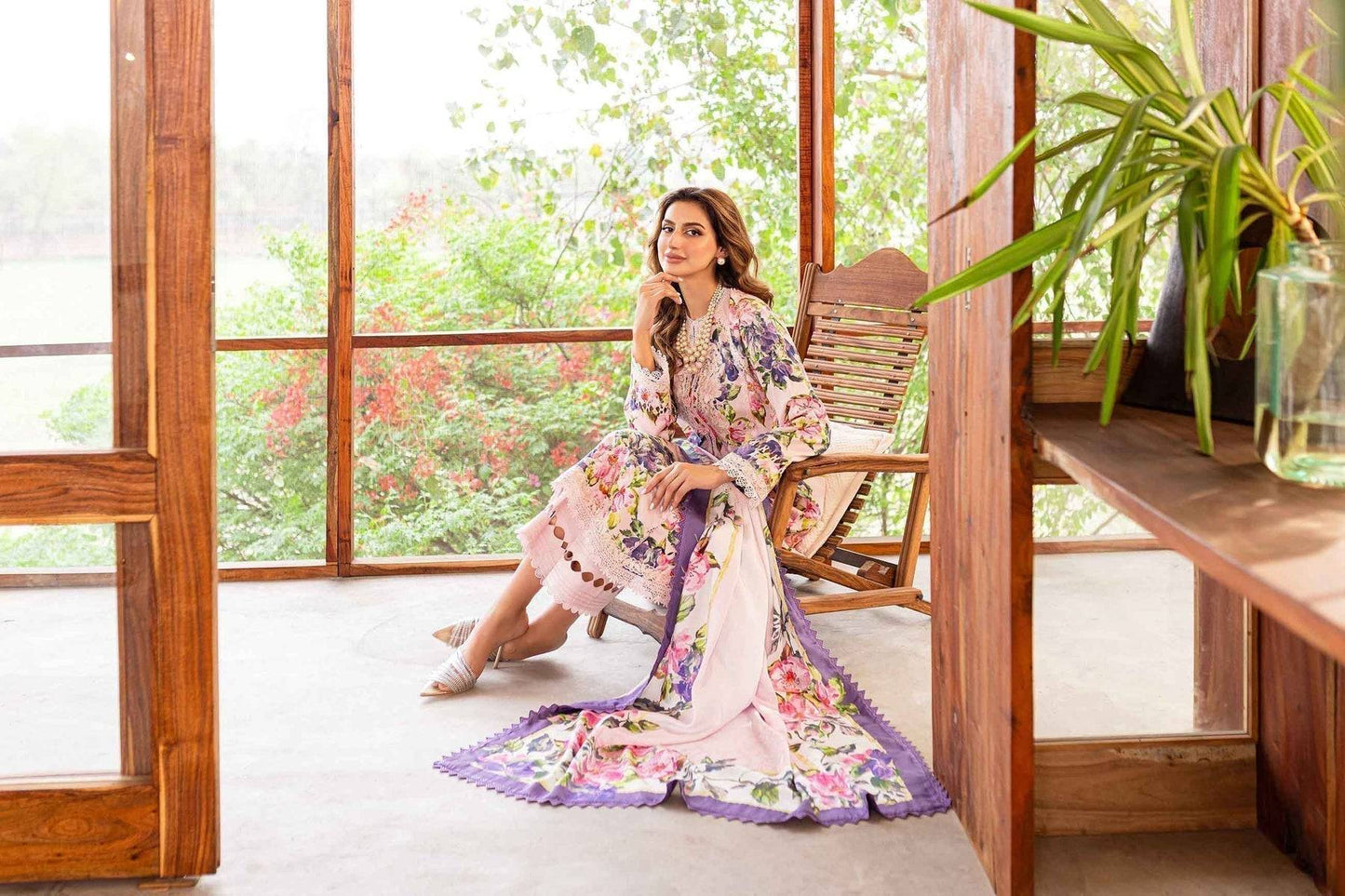 Sable Vogue | Shiree Lawn 24 | Pink Gardenia - Pakistani Designer Dress - by Sable Vogue | Type: Luxury - 100% Original at Saira Sultan