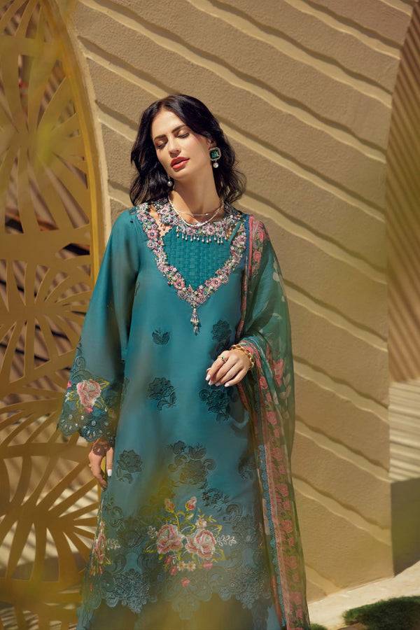 Noor by Saadia Asad | Eid Laserkari Lawn 24 | D4 - Pakistani Designer Dress - by Noor by Saadia Asad | Type: Luxury - 100% Original at Saira Sultan