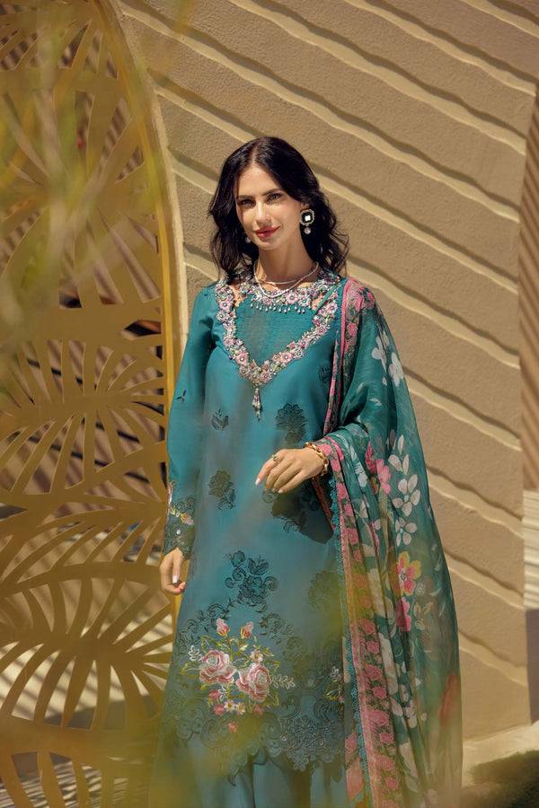 Noor by Saadia Asad | Eid Laserkari Lawn 24 | D4 - Pakistani Designer Dress - by Noor by Saadia Asad | Type: Luxury - 100% Original at Saira Sultan