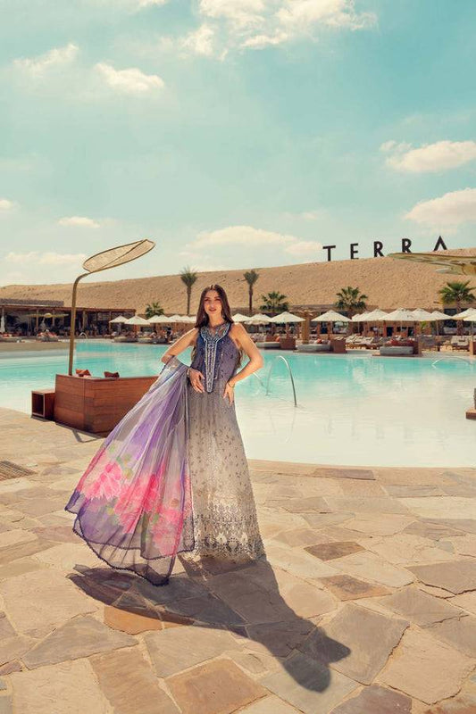 Noor by Saadia Asad | Eid Laserkari Lawn 24 | D3 - Pakistani Designer Dress - by Noor by Saadia Asad | Type: Luxury - 100% Original at Saira Sultan