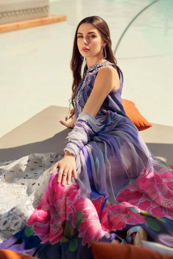 Noor by Saadia Asad | Eid Laserkari Lawn 24 | D3 - Pakistani Designer Dress - by Noor by Saadia Asad | Type: Luxury - 100% Original at Saira Sultan