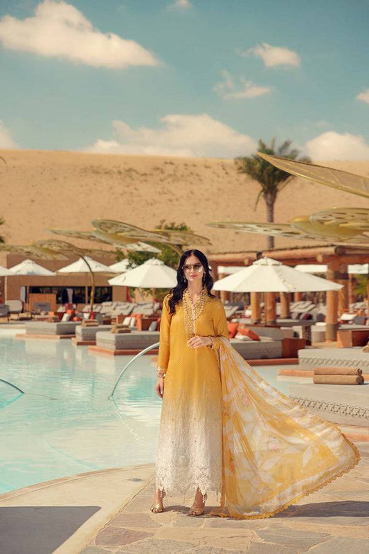 Noor by Saadia Asad | Eid Laserkari Lawn 24 | D9 - Pakistani Designer Dress - by Noor by Saadia Asad | Type: Luxury - 100% Original at Saira Sultan