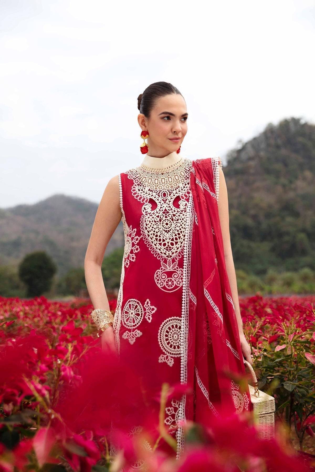 Sable Vogue | Luxury Lawn 24 | Carnelian - Pakistani Designer Dress - by Sable Vogue | Type: Luxury - 100% Original at Saira Sultan