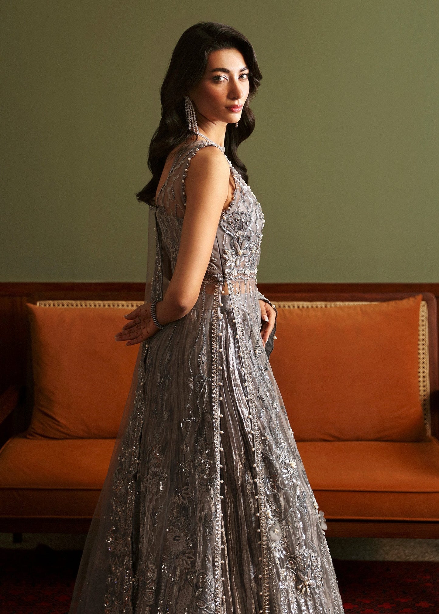 Sadaf Fawad Khan | Late Checkout at the Fred | Leis L Steel Gray Hue Net