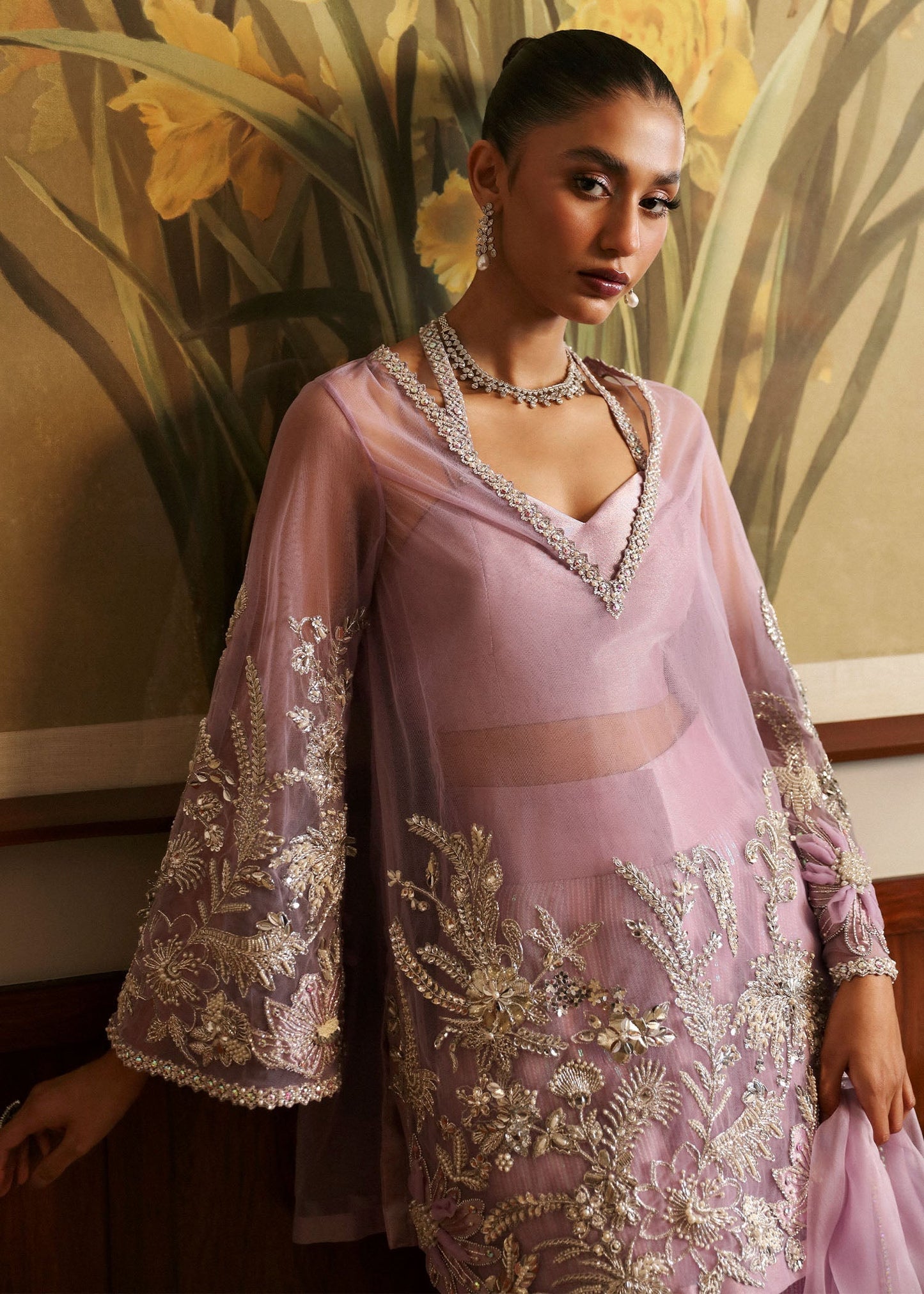 Sadaf Fawad Khan | Late Checkout at the Fred | Purple Charm S Light Lavender Net