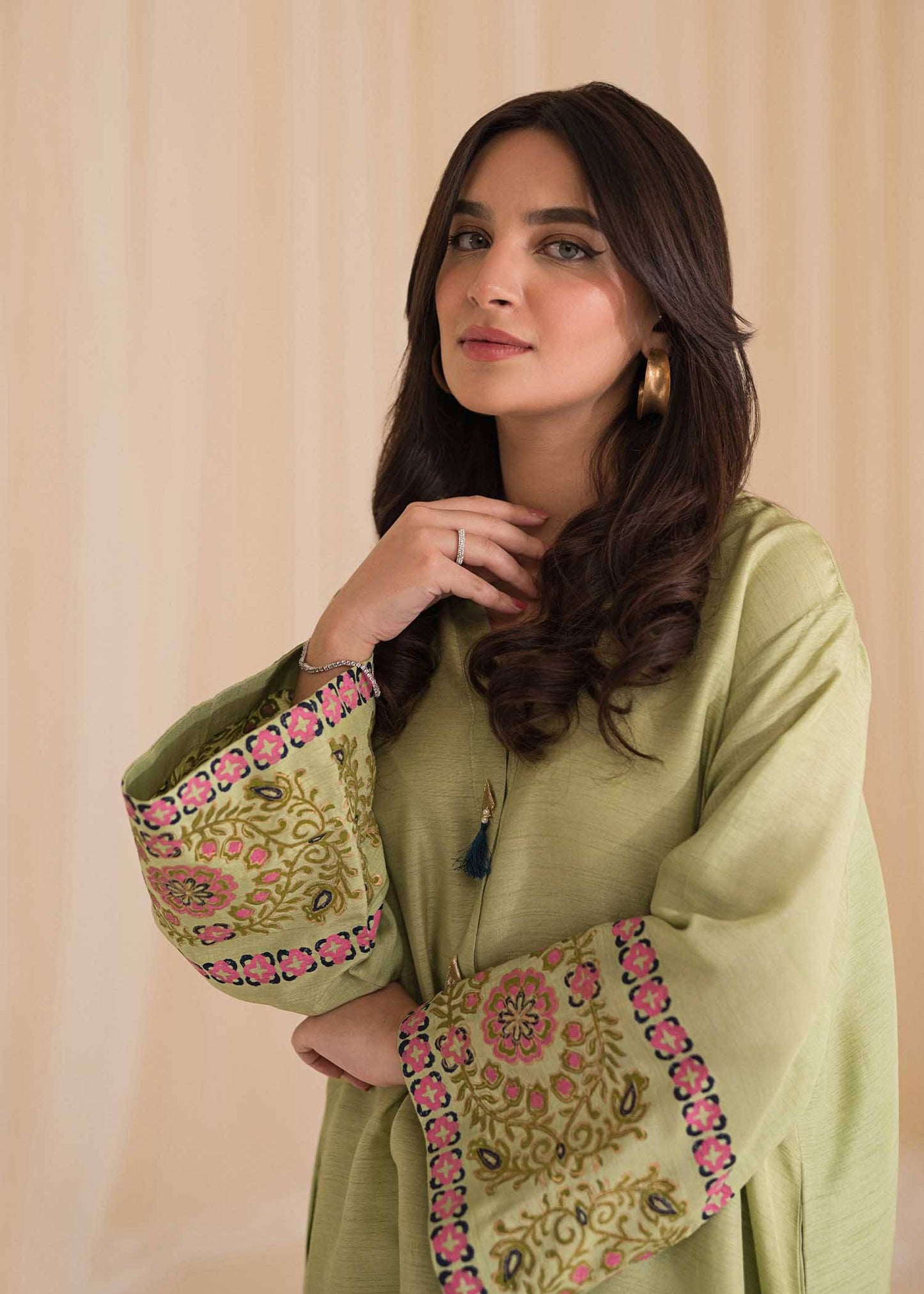 Sadaf Fawad Khan | Lyla Festive Pret | Moss - Pakistani Designer Dress - by Sadaf Fawad Khan | Type: Formal - 100% Original at Saira Sultan