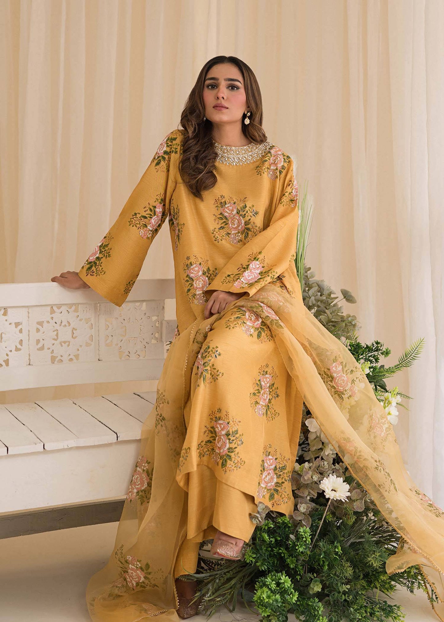 Sadaf Fawad Khan | Lyla Festive Pret | Lemon Zest - Pakistani Designer Dress - by Sadaf Fawad Khan | Type: Formal - 100% Original at Saira Sultan