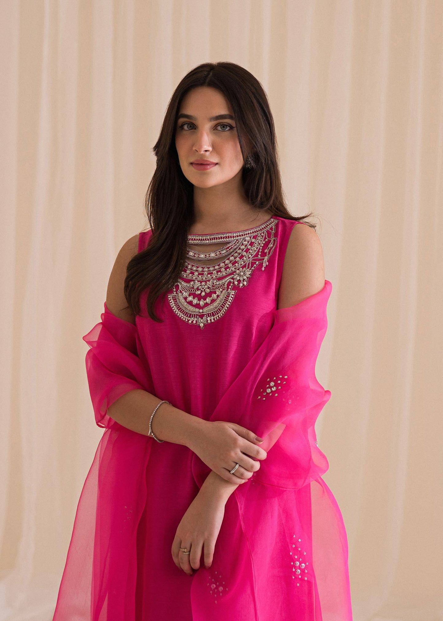 Sadaf Fawad Khan | Lyla Festive Pret | Vantine Fuchsia - Pakistani Designer Dress - by Sadaf Fawad Khan | Type: Formal - 100% Original at Saira Sultan