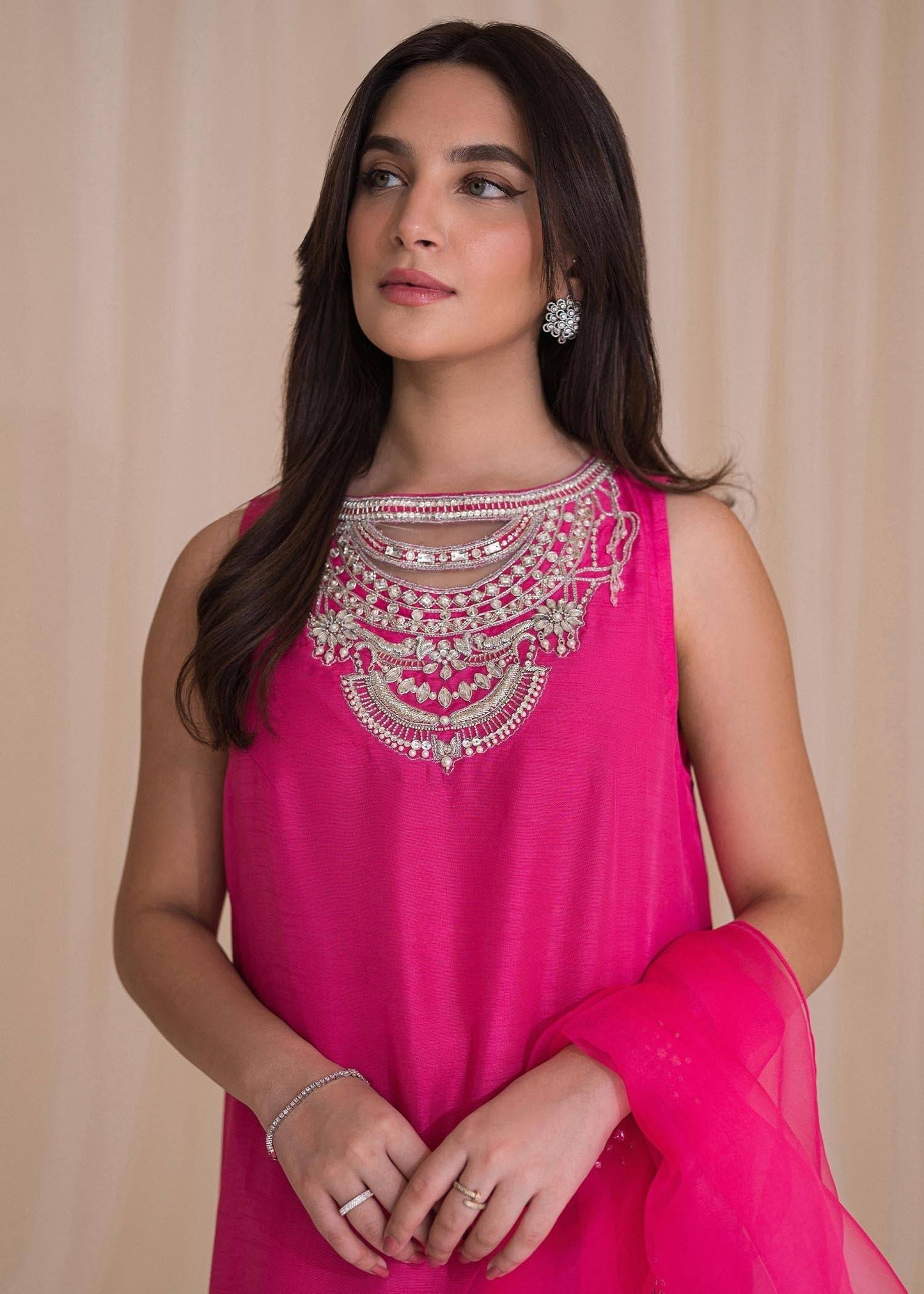 Sadaf Fawad Khan | Lyla Festive Pret | Vantine Fuchsia - Pakistani Designer Dress - by Sadaf Fawad Khan | Type: Formal - 100% Original at Saira Sultan