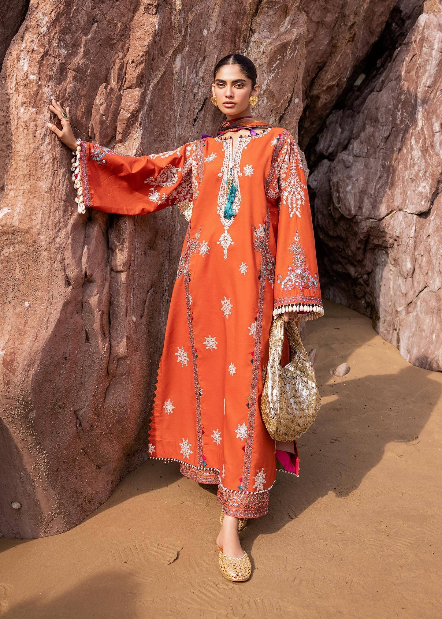 Sadaf Fawad Khan | Siraa Luxury Lawn 24| Nuha (B) - Pakistani Designer Dress - by Sadaf Fawad Khan | Type: Luxury - 100% Original at Saira Sultan
