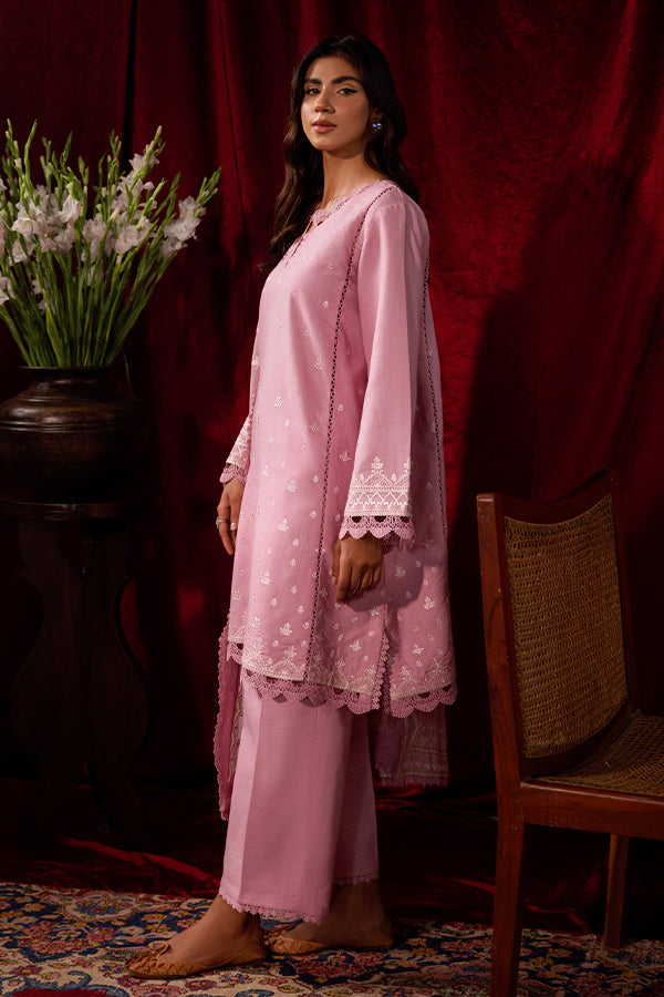 Saffron | Celestial Fall 24 | BLUSH BREEZE L Blush Pink Khaddar