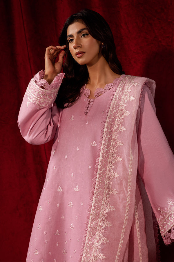 Saffron | Celestial Fall 24 | BLUSH BREEZE M Blush Pink Khaddar