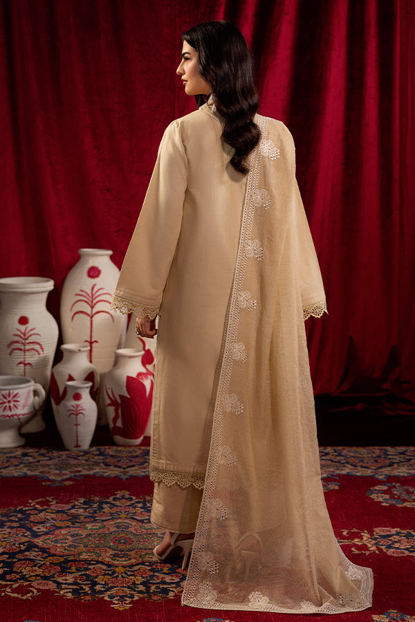 Saffron | Celestial Fall 24 | FROSTED BEIGE S Beige Khaddar